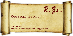 Reszegi Zsolt névjegykártya
